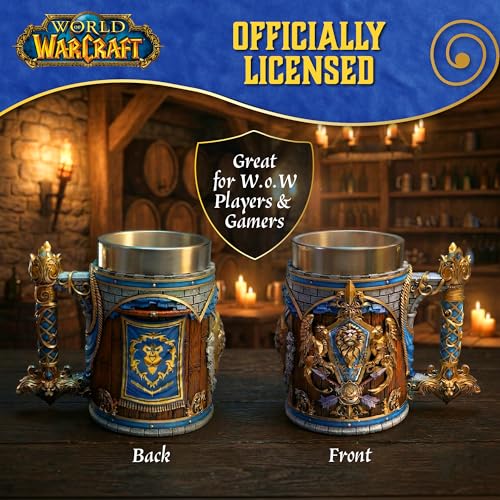 Alliance Crest Tankard 15.5cm - Resin Gaming Mug with Stainless Steel Insert
