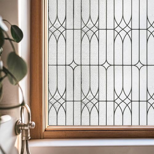 Dusseldorf Window Privacy Film - Decorative Static Cling, 17.5" x 78.7"