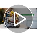 Animated Musical Christmas Village Decor with Rotating Train & LED Lights