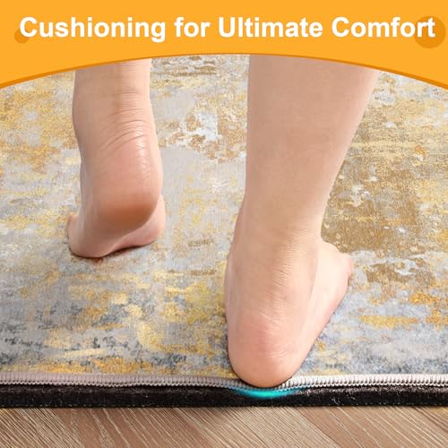 5x7 Non-Slip Rug Pad, 1/4 Inch Thick Cushioned Felt & Silicone Rug Gripper