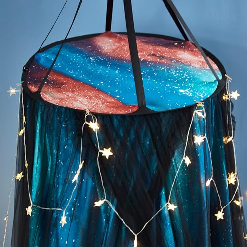Aurora Printed Bed Canopy - Round Dome Princess Mosquito Net Curtain