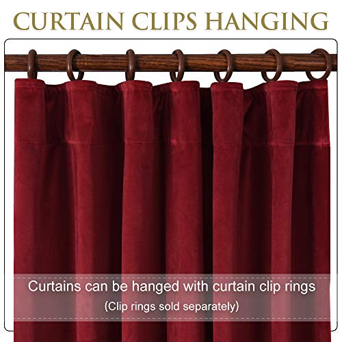 StangH Red Velvet Christmas Window Curtains 72x84 Inches - Pack of 1