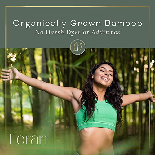 Loran Set of 6 Bamboo Facial Washcloths - Soft Reusable Exfoliating Cloths for Sensitive Skin