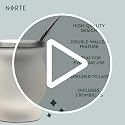 Norte Yerba Mate Cup Set Black - 8oz Traditional Tea Gourd with Stainless Steel Accessories
