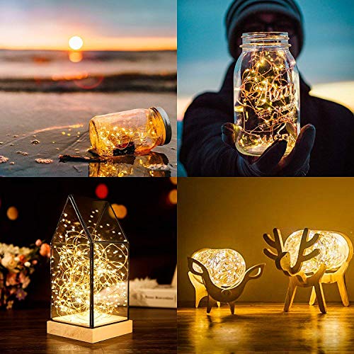 Warm White Fairy String Lights - 10ft 30 LED Battery Powered Silver Wire