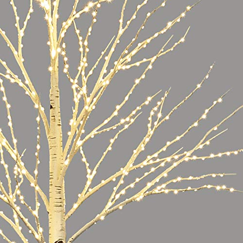 4FT Lighted Birch Twig Tree with 200 LED Fairy Lights for Holiday Decor