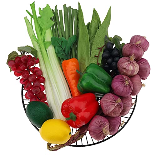 11-Piece Artificial Vegetable and Fruit Set for Realistic Home Decor