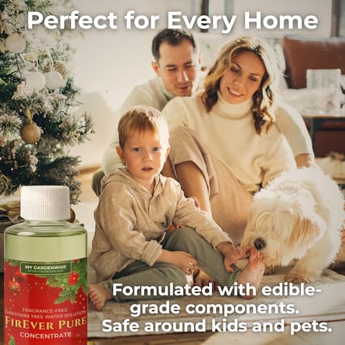 Live Christmas Tree Food & Preserver Additive - Reduces Needle Drop (8 oz)