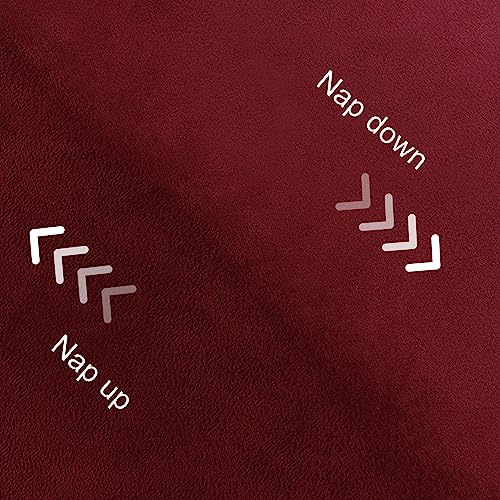 DWCN Velvet Curtains 52x84 Wine Red – Set of 2 Tieable Panels