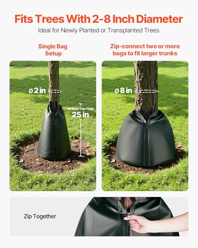 Slow Release Tree Watering Bags 20 Gallon (8-Pack) Heavy Duty Drip Irrigation