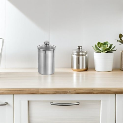 DOITOOL Stainless Steel Canister 59 Oz Coffee Beans Storage Tank, Tea And Grains Storage Container Sealed Cans Metal Canister with Lid for Home Kitchen Organization