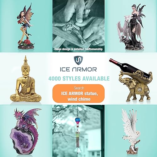 Green Witch Girl Figurine with Skull Statue - Fantasy Decor Gift