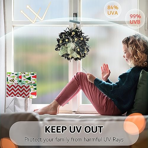 Reeded Glass Window Film - Frosted Privacy Film 17.7x78.7 inches