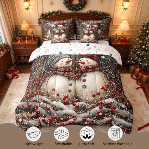 Feelyou Kids Christmas 7-Piece Twin Bedding Set for Boys & Girls, Multi 05