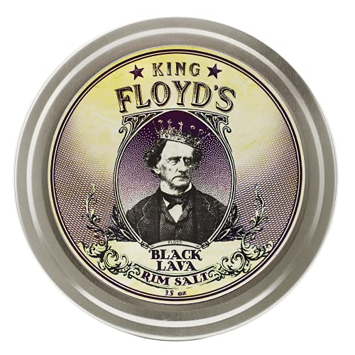 King Floyd's Black Lava Rimming Salt - 4 oz Decorative Cocktail Salt - Spicy Margarita & Bloody Mary Garnish
