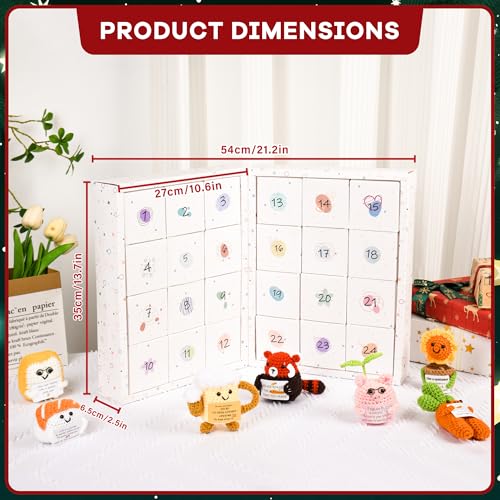 Positive Crochet Advent Calendar 24-Day Emotional Support Animals