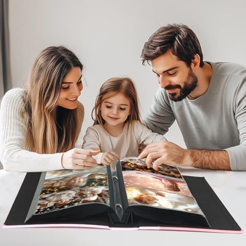 Large Leather Photo Album for 300 4x6 Photos - Dark Green