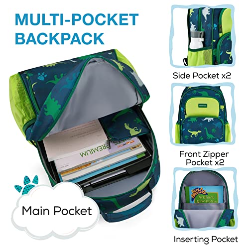 Kids 3-Piece School Backpack Set with Lunch Box & Pencil Case - Ages 4-8