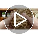 Set of 2 Hand-Woven Wicker Flower Baskets with Handle, Rustic Decor