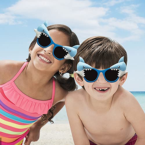 Shark Party Sunglasses 6-Piece Set for Ocean Theme Birthday Decorations