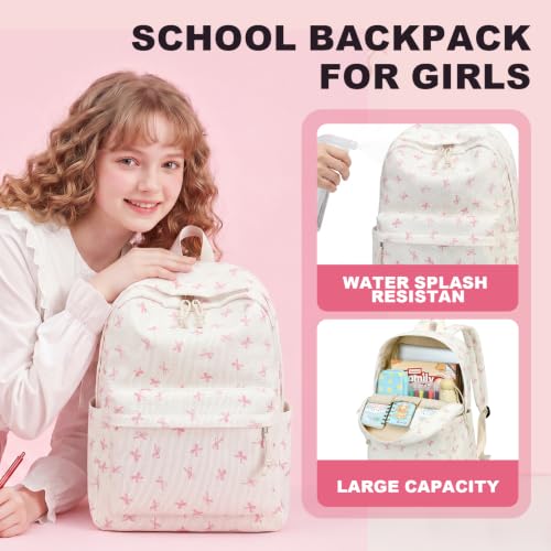 Girls School Backpack Set with Matching Lunch Bag and Pencil Case