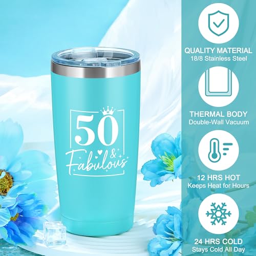 50th Birthday Gift Set for Women - 7-Piece Luxury Birthday Basket for Her