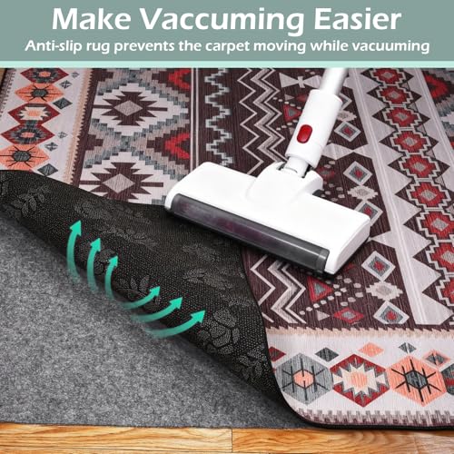 8x10ft Non-Slip Rug Pad, Waterproof Felt Carpet Mat for Hardwood Floors