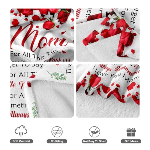 Lavua Gifts for Mom from Daughter or Son - 60x80 Birthday Blanket - To My Mom Gift from Child