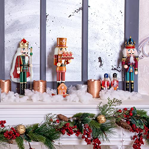 15-Inch Wooden Gingerbread Man Christmas Nutcracker Tabletop Decor