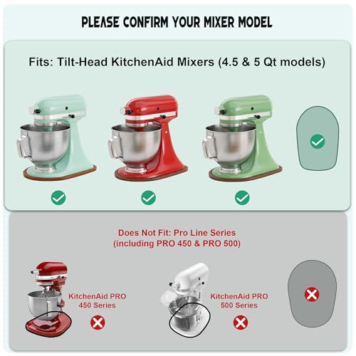 Solid Pine Wood Mixer Slider Mat for Tilt-Head Stand Mixers