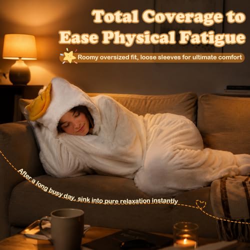 Oversized Goose Blanket Hoodie - Wearable Duck Pajama Onesie for Adults