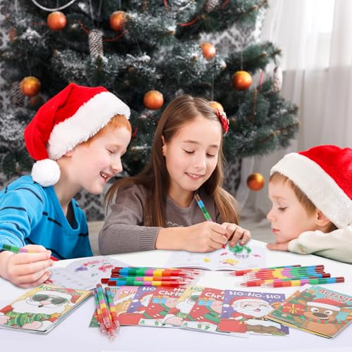 Christmas Mini Activity Books for Kids 24 Pack - Fun Holiday Games & Puzzles