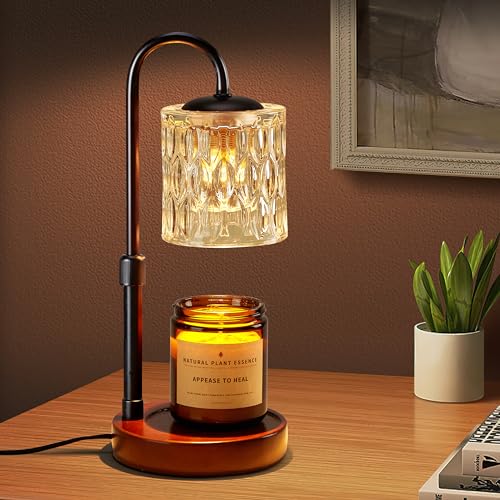 Dimmable Electric Candle Warmer Lamp with Timer and Adjustable Height