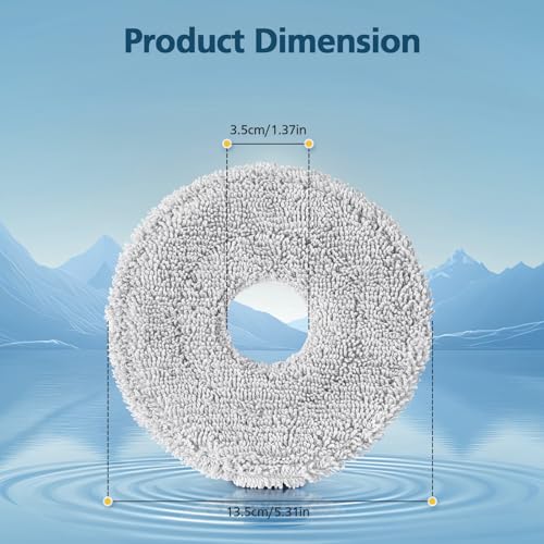 6-Pack Microfiber Replacement Mop Pads for Robot Vacuum Cleaners