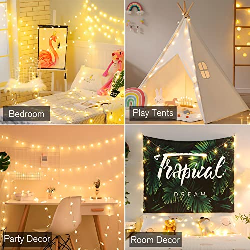 ANJAYLIA 20 LED Star String Lights, 10FT Battery Operated Warm White Fairy Lights for Bedroom, Party & Holiday Decor