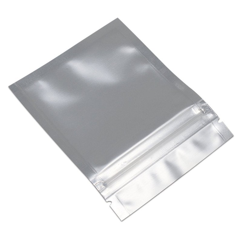 PABCK 100 Pcs Matte Black 4.7x7 inch (Inside Size 4.1x5.7 inch) Front Window Resealable Foil Zipper Lock Pouch for Zip Reclosable Lock Food Storage Bags Heat Seal Pouch Airtight Edible Grocery Pack