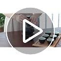 Dltsli Ceramic Sake Set with Warmer and Serving Tray - Japanese Sake Cup & Bottle