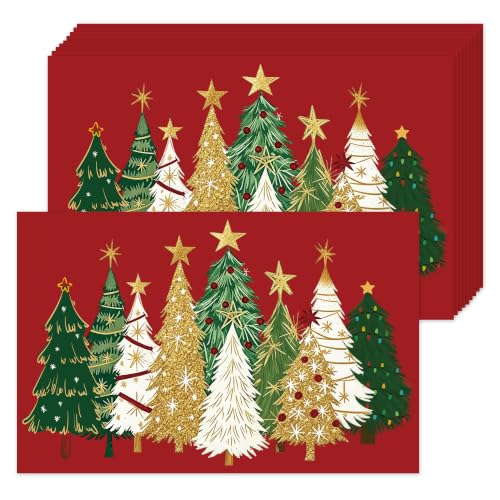 24 Sheets Christmas Paper Placemats, 17 x 11 Inch Disposable Table