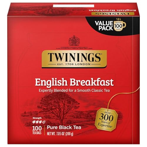 Twinings English Breakfast Black Tea Bags 100 Count