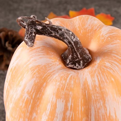 16-Piece Artificial Terracotta Pumpkin Set for Fall Harvest Decor