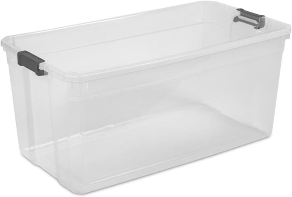 Sterilite Modular Stacker Box Set - Durable Clear Plastic Storage Bins with Latching Lids | 200 Quart, Stackable Organizers for Home & Office