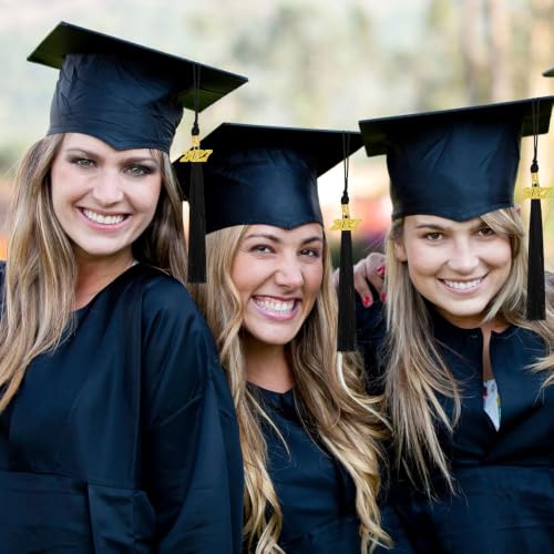 2027 Graduation Cap Tassel with Gold Year Charm, Premium Polyester Tassel