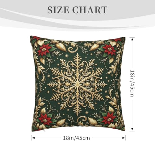 Ideaize Christmas Pillowcase 20x20 Velvet Snowflake Trim – Color-33