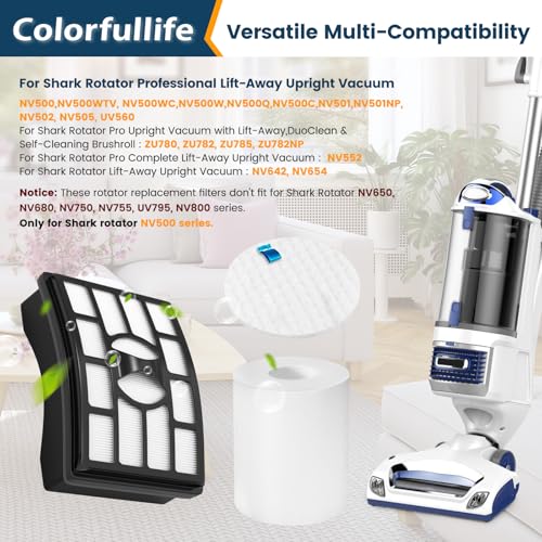 Vacuum Filter Set for Rotator NV500 Series, 6-Piece Replacement Kit