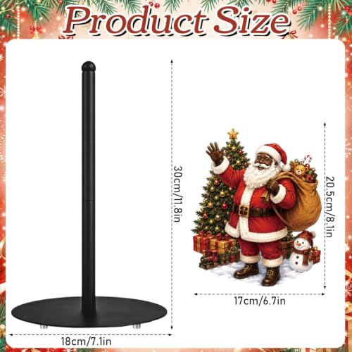 African Santa Christmas Paper Towel Holder - Inclusive Holiday Kitchen Decor