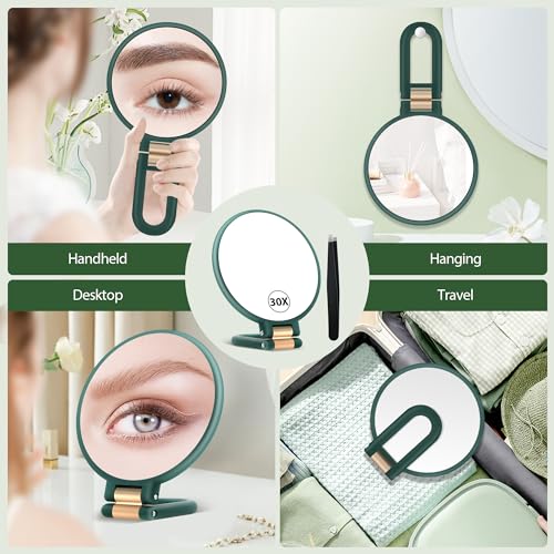 B Beauty Planet 30X Magnifying Mirror, Hand Mirror with Handle,