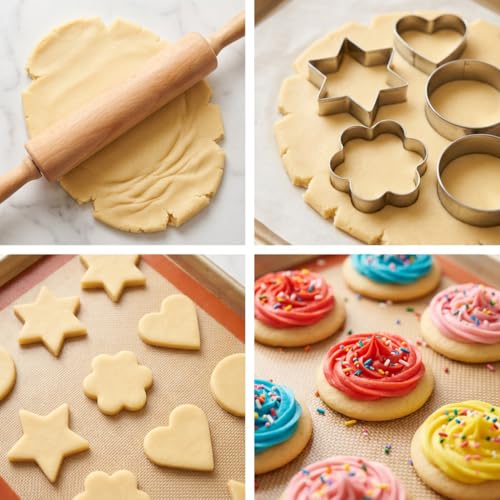 12-Piece Stainless Steel Cookie Cutter Set with 4 Shapes for Baking and Kids' Crafts