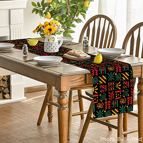 13 x 72 Inch African Tribal Juneteenth Table Runner Pack of 2 - Home Decor