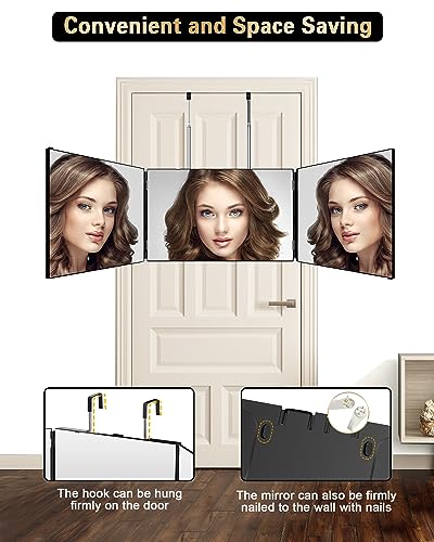 JUSRON 360 Viewing Angle Self Hair Cutting Mirror Shower