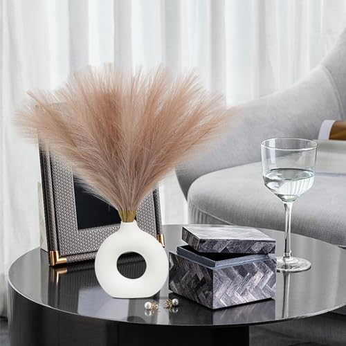 Artificial Pampas Grass Decor - 17.7 Inch Fluffy Silk Stems, 30 Pack
